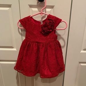 Beautiful infant girls red dress by Pippa & Julie. Holiday or occasion 6 months.